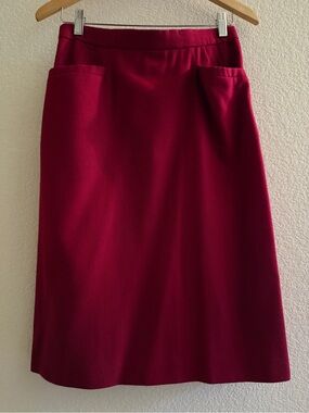 Vintage Women's Red Pencil Skirt